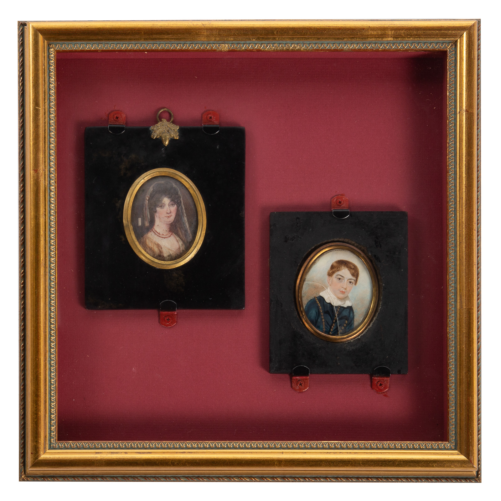 Appraisal: PAIR OF CONTINENTAL PORTRAIT MINIATURES th century attributed as Italian