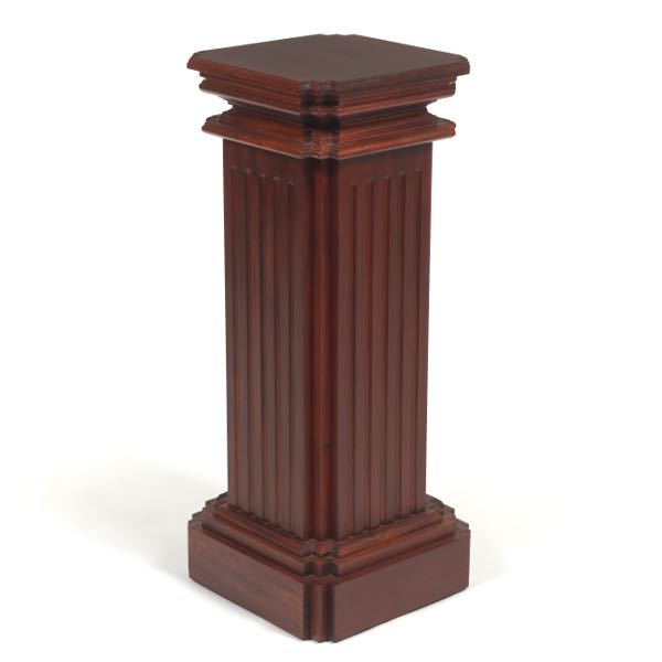 Appraisal: MAHOGANY RECTANGULAR COLUMN FORM PEDESTAL x x Heavy column form