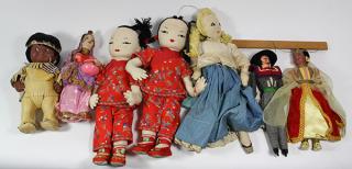 Appraisal: lot of International dolls early to mid th century executed