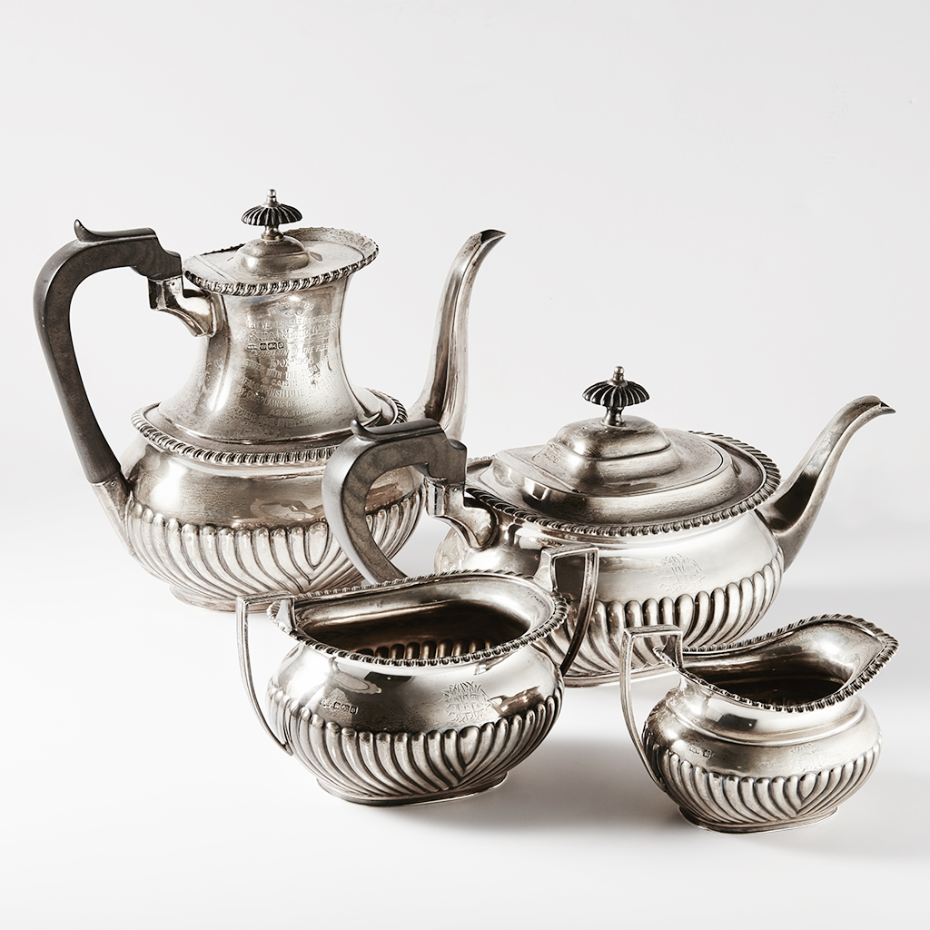 Appraisal: A four piece tea and coffee service Mappin Webb Sheffield