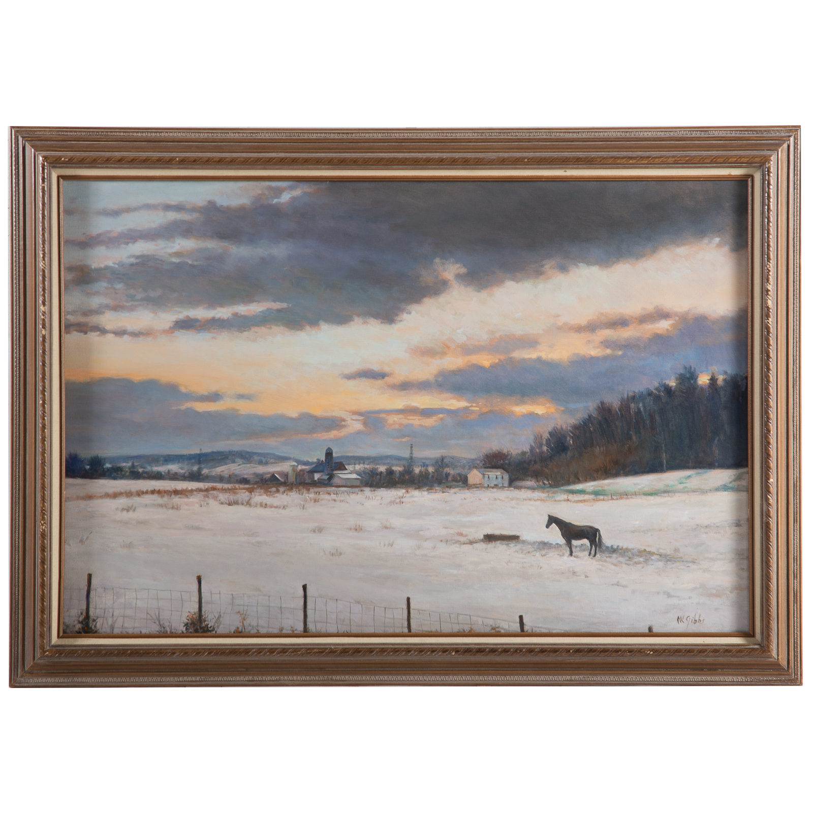 Appraisal: NATHANIEL K GIBBS WINTER DAYBREAK OIL American - Oil on