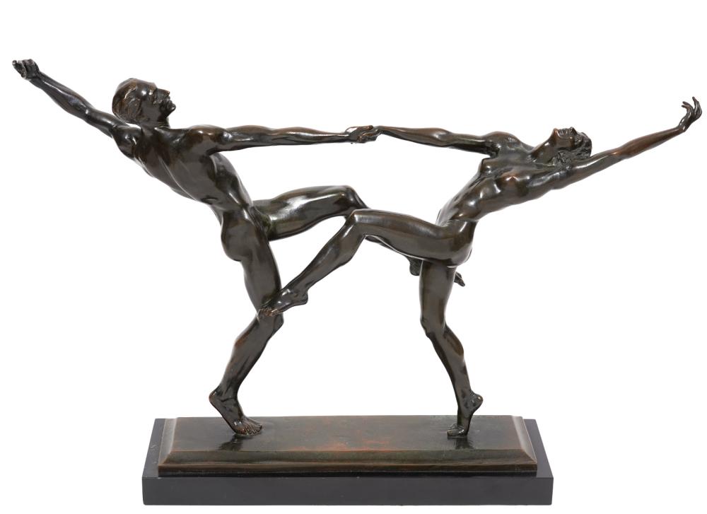 Appraisal: HARRIET WHITNEY FRISHMUTH 'THE DANCERS' BRONZEHarriet Whitney Frishmuth American -