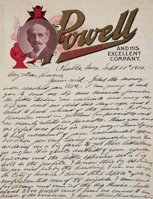 Appraisal: Conjuror's Correspondence Twenty five early autograph or typed letters including