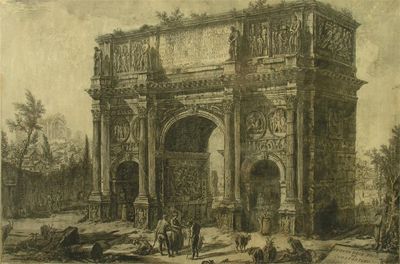 Appraisal: After Giovanni Battista Piranesi Veduta Dell'Arco di Constantino an engraving