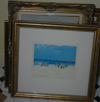 Appraisal: FIVE OIL PAINTINGS Mount Beauty by Ruth Drewry Beach Scene