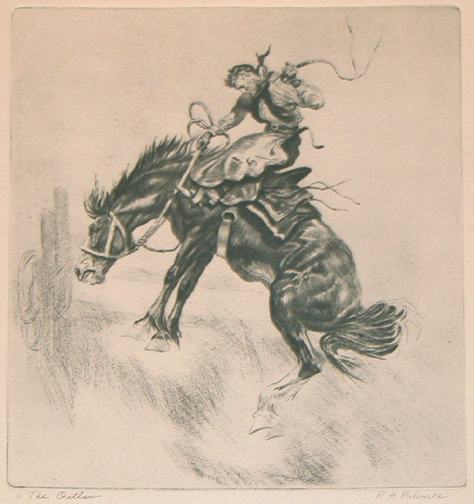 Appraisal: The Outlaw Palenske R H American etching x inches pencil