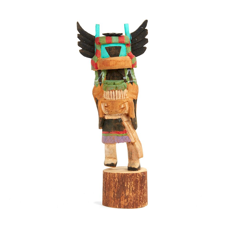 Appraisal: Hopi Crow Mother Kachina Angwusnasomtaka Warren Kooyaquaptewa Hopi Crow Mother