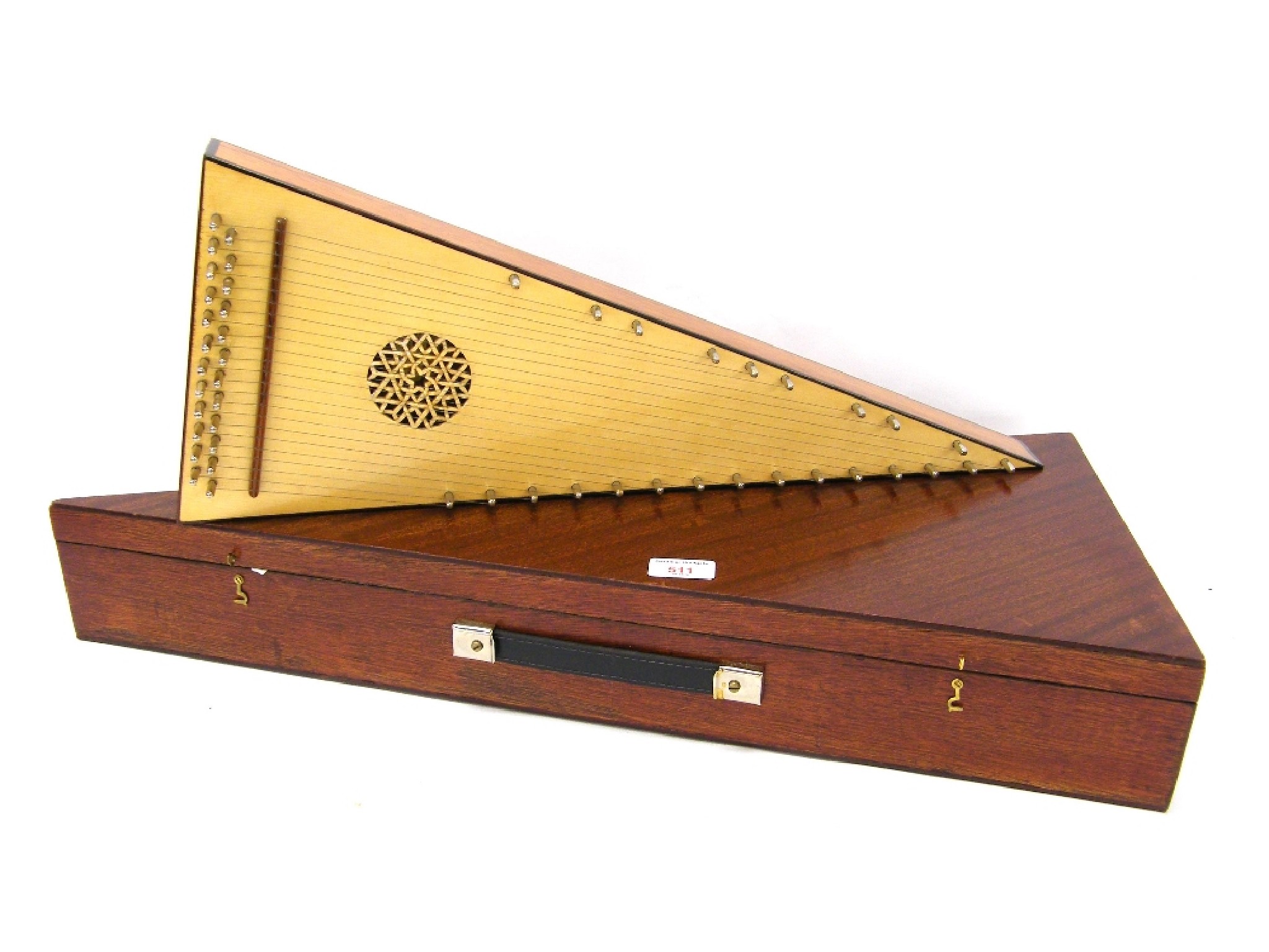 Appraisal: Aiden Edwards bowed psaltery within a fitted wooden case together