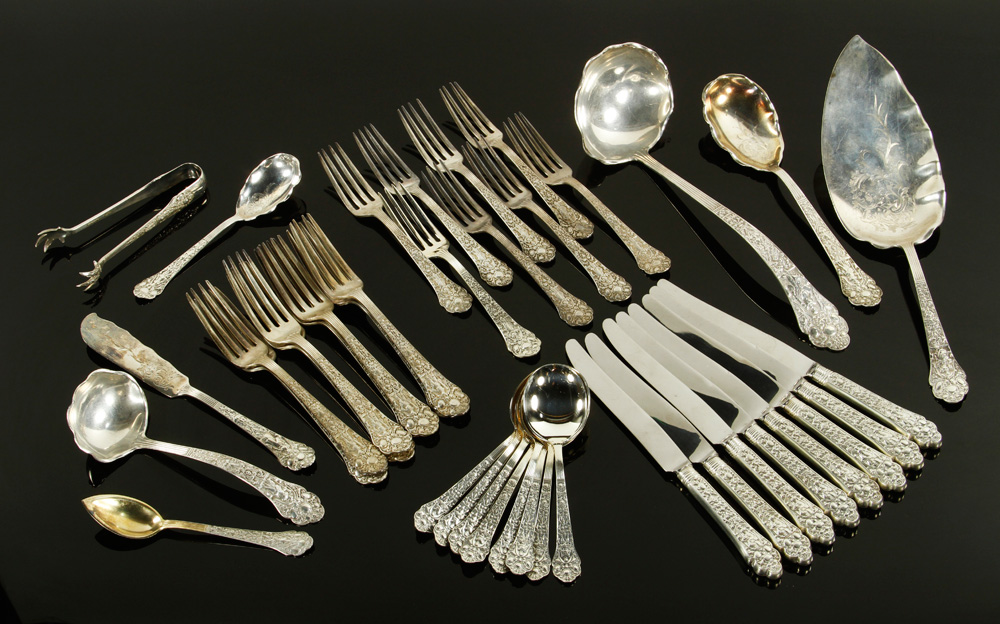 Appraisal: - Gorham Old Medici Sterling Flatware Gorham sterling flatware service