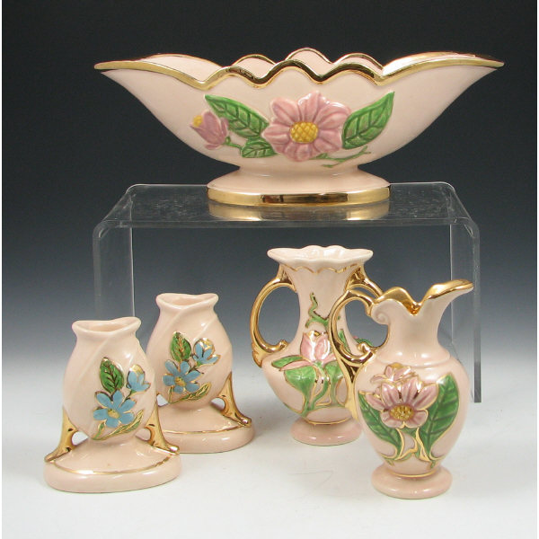 Appraisal: Hull Magnolia Gloss w Gold - Vase Pitcher Lot of