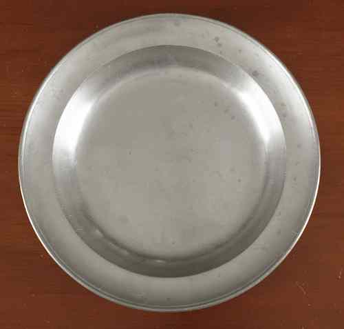 Appraisal: Philadelphia pewter deep dish ca bearing the touch of Blakeslee