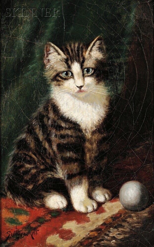 Appraisal: Sidney Lawrence Brackett American - Portrait of a Tiger Kitten