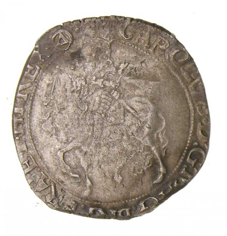 Appraisal: CHARLES I HALFCROWN - mm tun g F-VF