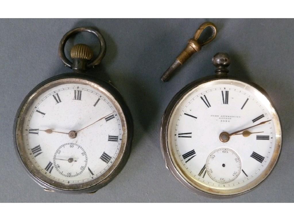 Appraisal: JOHN ATTERBURY STRAND LONDON VICTORIAN SILVER POCKET WATCH with keywind