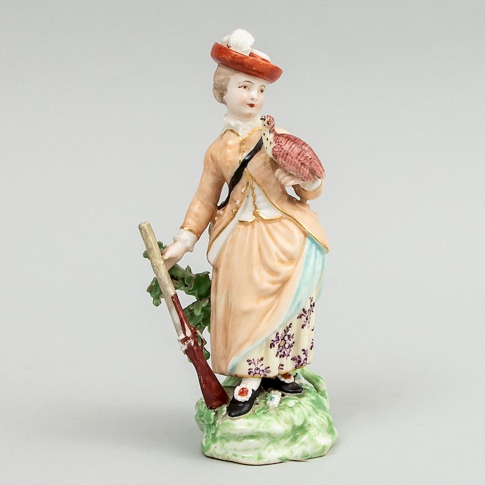 Appraisal: Derby Porcelain Figure of a Lady Hunter with Shot Gun