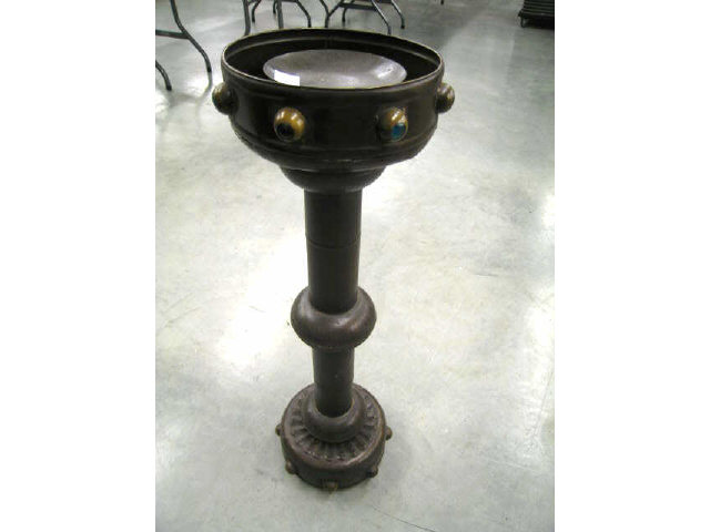 Appraisal: Bronze Jeweled Candlestand floor model