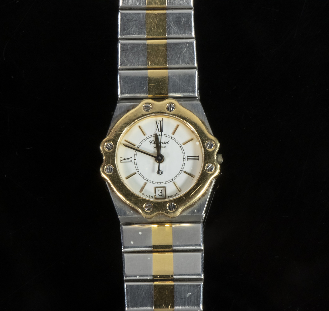 Appraisal: LADIES CHOPARD WRISTWATCH IN STAINLESS STEEL K GOLD St Monitz