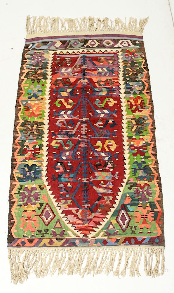 Appraisal: Kilim Area Prayer Rug ' L x ' W Kilim