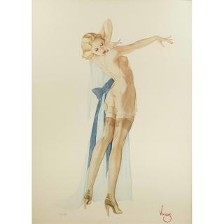 Appraisal: Framed Alberto Vargas - continuous tone lithograph on opalesque Deluxe