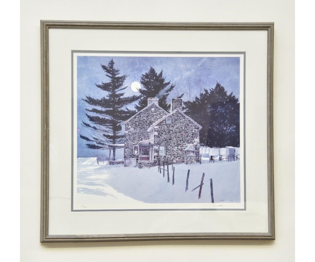 Appraisal: Peter Sculthorpe American b limited edition signed lithograph Apple Grove