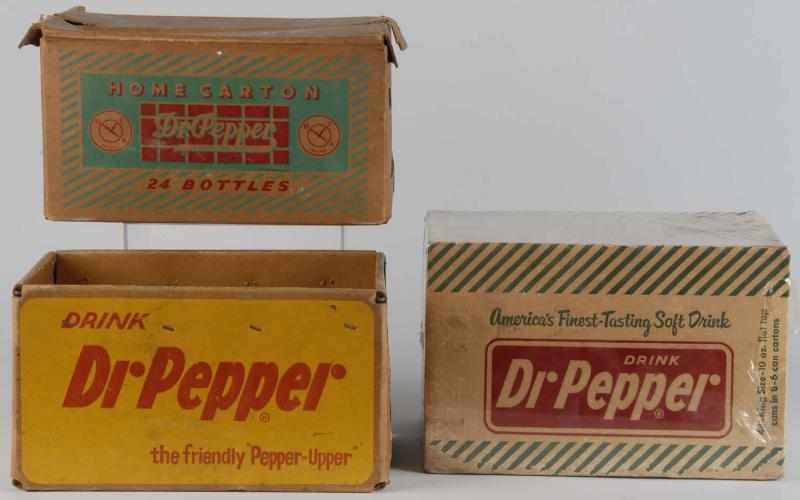 Appraisal: Lot of Dr Pepper Bottle and Can Cases Description Circa