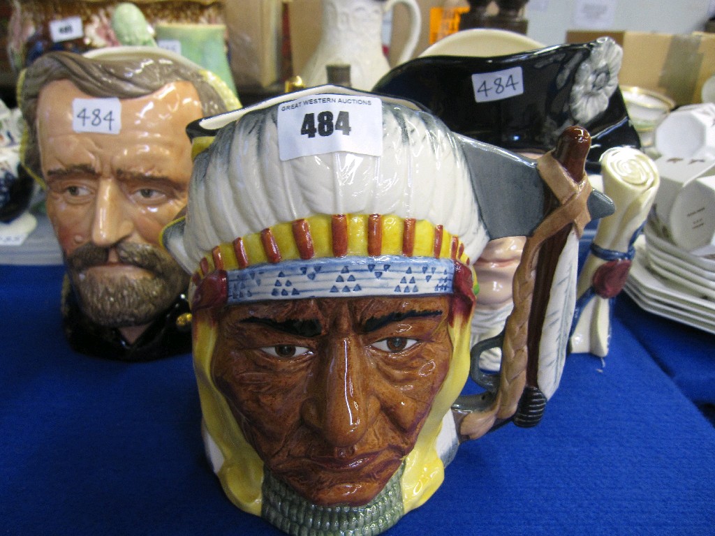 Appraisal: Three large Royal Doulton character jugs to include George Washington