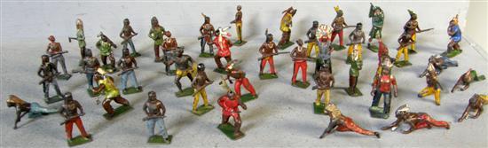 Appraisal: Collection of early twentieth century Britains lead indians