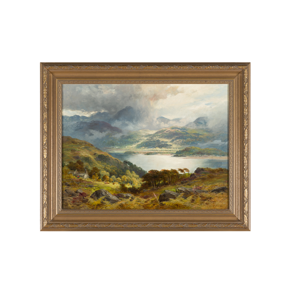 Appraisal: CHARLES STUART BRITISH - LOOKING DOWN TO THE LOCH signed