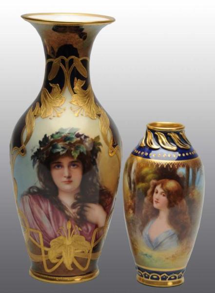 Appraisal: Lot of Porcelain German Vases Description One depicting a beautiful