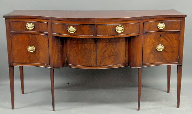 Appraisal: Hepplewhite mahogany sideboard c h x w x d