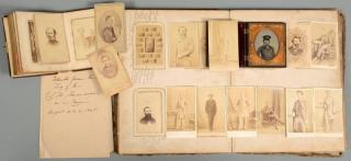 Appraisal: Confederate Naval CDV Album Archive Important Naval Photographic Archive CDV