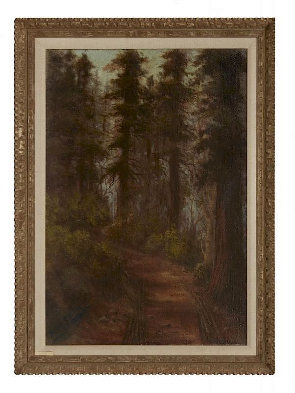 Appraisal: Charles Rollo Peters - Painting Wooded Path Framed Charles Rollo