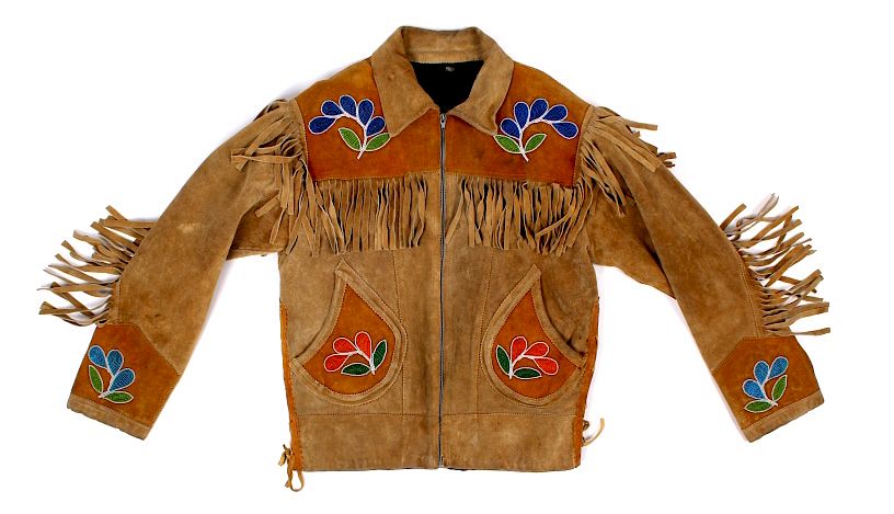 Appraisal: Native American Beaded Buckskin Jacket You are bidding on an