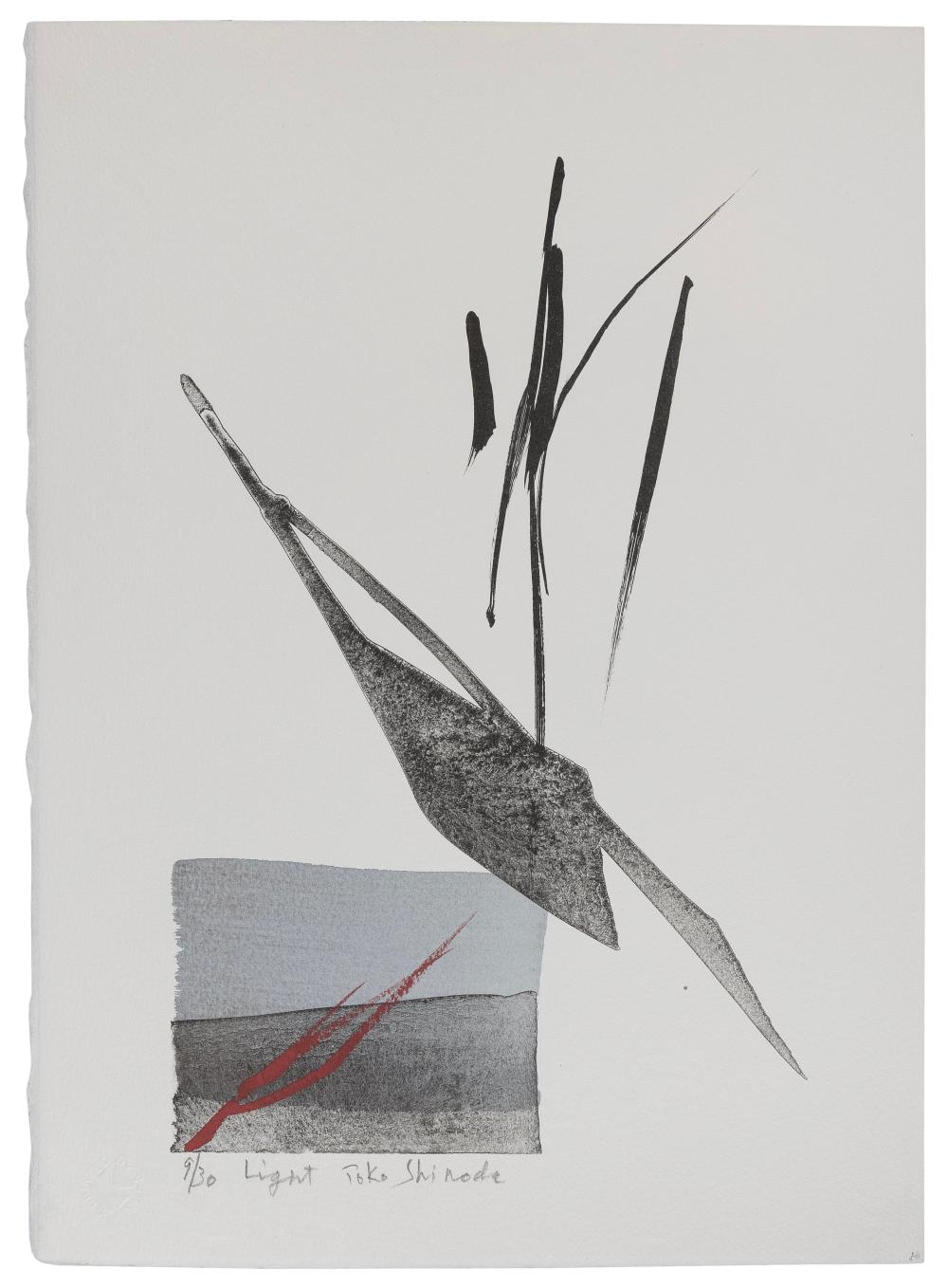 Appraisal: TOKO SHINODA JAPAN - LIGHT LITHOGRAPH ON PAPER X UNFRAMED