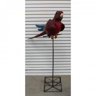 Appraisal: Large Sergio Bustamante Paper Mache Macaw on Stand Large Sergio