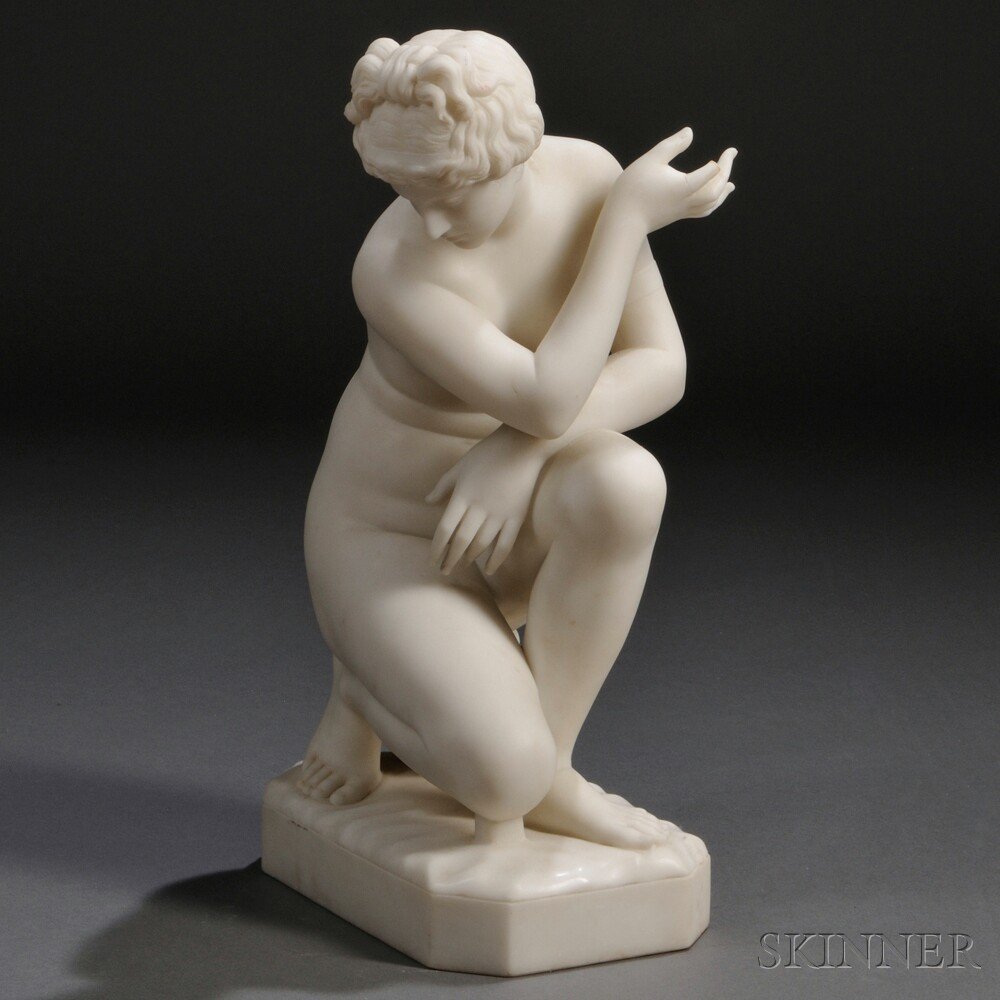 Appraisal: Italian School Late th Early th Century Crouching Venus marble