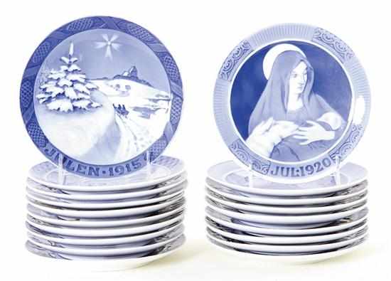 Appraisal: Rare early Royal Copenhagen commemorative Christmas plates comprising consecutive years