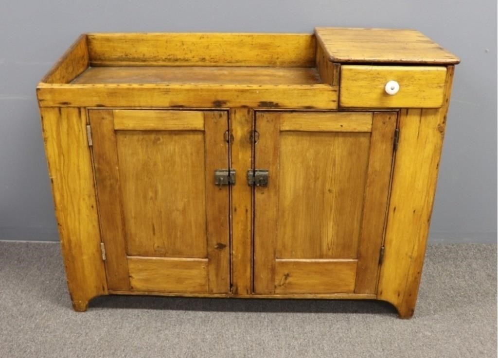 Appraisal: Pine dry sink circa x x Condition scratches dents consistent