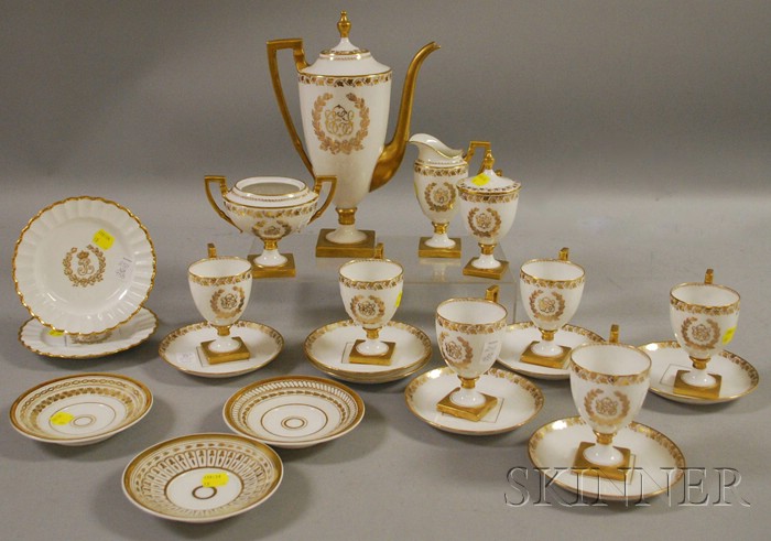 Appraisal: Twenty-piece Limoges Gilt Decorated Porcelain Partial Coffee Service and a