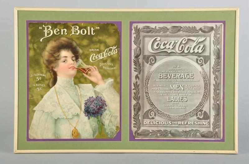 Appraisal: Coca-Cola Ben-Bolt Sheet Music Description Matted and framed under glass