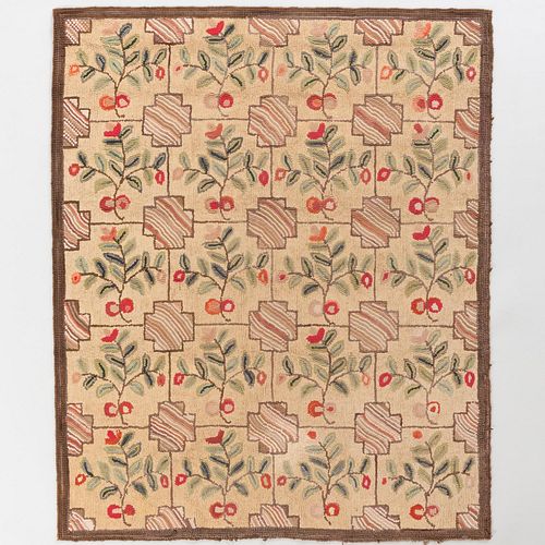 Appraisal: FOLIATE AND GEOMETRIC HOOKED RUGApproximately ft in x ft in