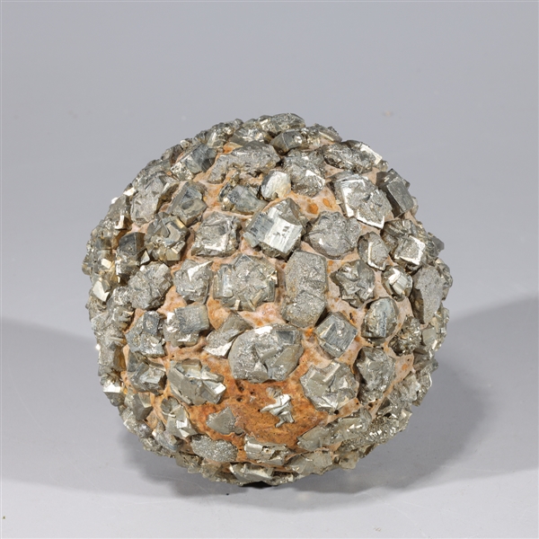 Appraisal: Earthen sphere with numerous pyrite chunks throughout overall good condition