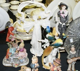 Appraisal: A porcelain figure of Birds of Paradise cms high together