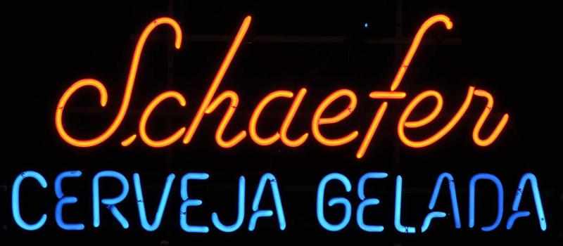 Appraisal: Schaefer Cerveja Gelada Neon Sign Description s to s Red