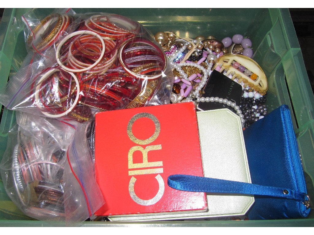 Appraisal: Large box of costume jewellery