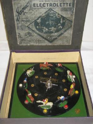 Appraisal: A Jaques Electrolette horse racing roulette game boxed F