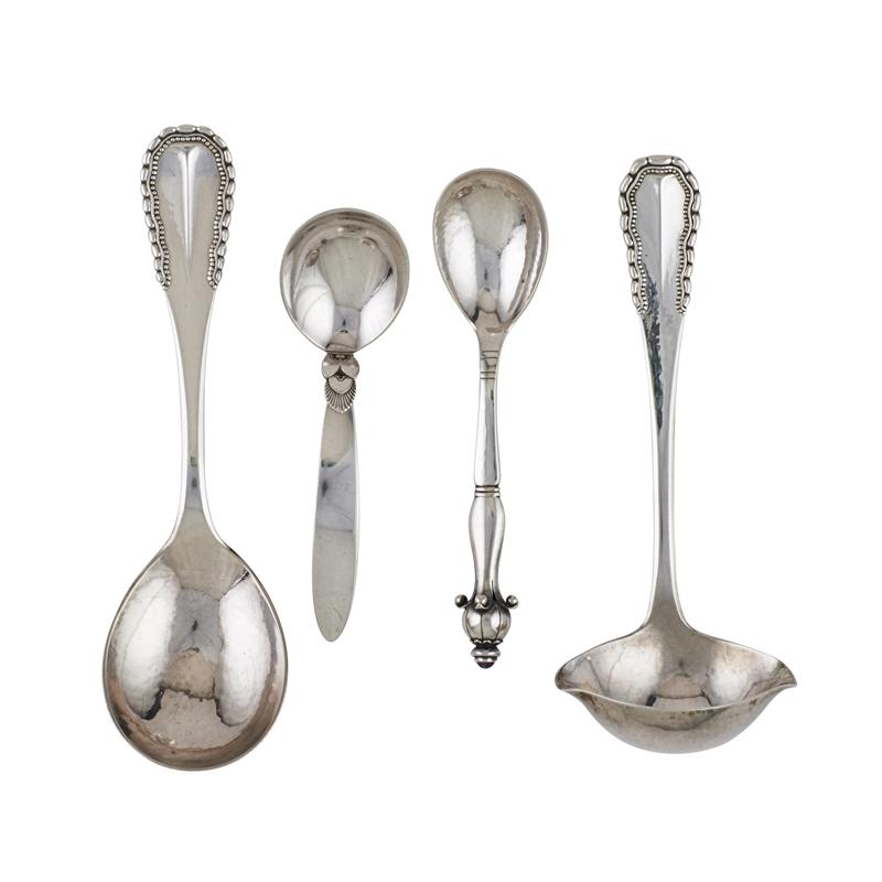 Appraisal: GEORG JENSEN VIKING OTHER SILVER UTENSILS Condition Report