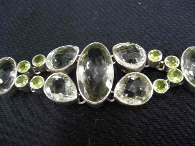 Appraisal: Peridot Green Amethyst Bracelet elaborate cut gems totaling over carats