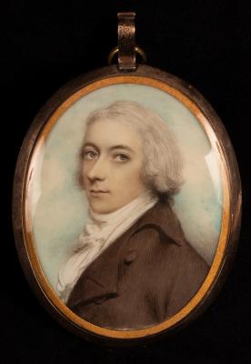 Appraisal: Andrew Plimer - Portrait Miniature of Sir Thomas Strachey wearing