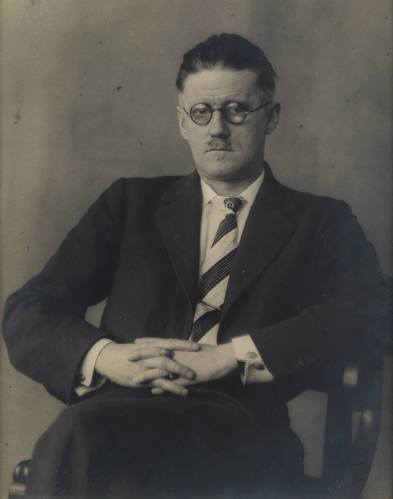 Appraisal: BERENICE ABBOTT - James Joyce Silver print the image measuring